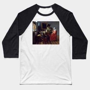 The Glass of Wine by Jan Vermeer Baseball T-Shirt